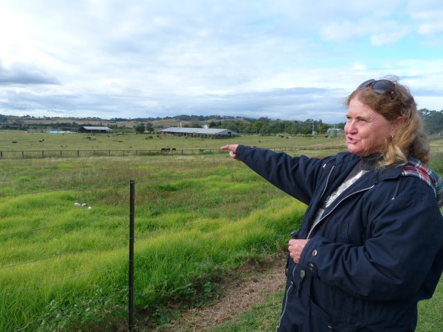 Auntie Glenda Chalker explaining the landscape, South Camden